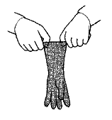 Preparing glove for testing of defects
