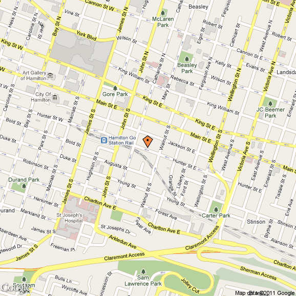 Map to CCOHS