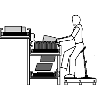 Figure 14 - Réduire le stress corporel en utilisant une chaise ou un tabouret