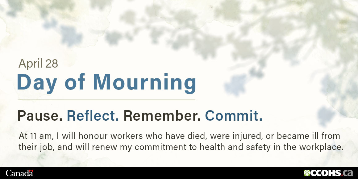 Day of Mourning image with background
										flowers