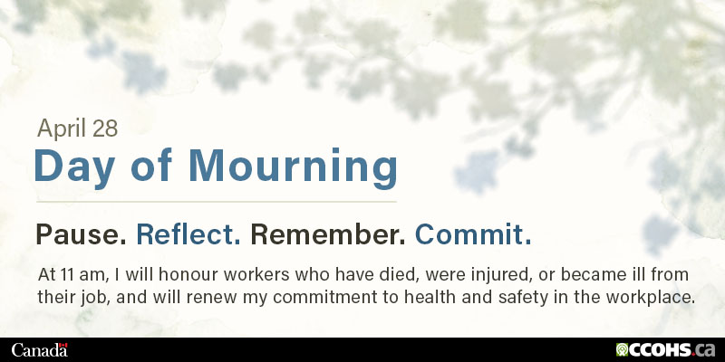 Day of Mourning image with background flowers