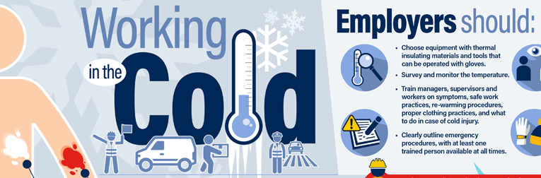 Working in the Cold infographics. What employers should do?