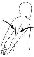 You can also bring arms behind your body to stretch shoulder blades and chest