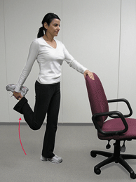 Figure 2A - Stand beside a chair to maintain your balance