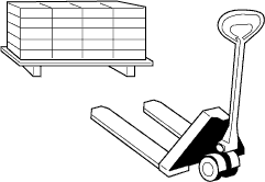Moving materials stored on pallets