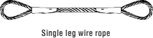 Single leg wire rope