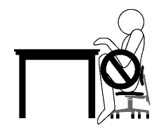 Avoid sitting on a chair that is too low