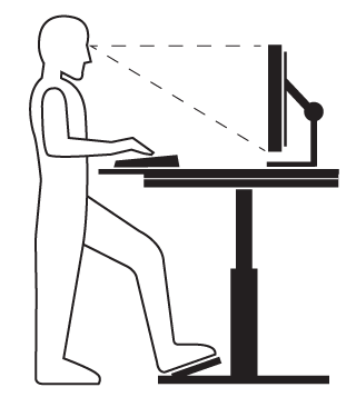 Standing at desk