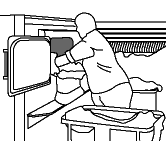 Figure 5 - Pulling wet laundry from the washer