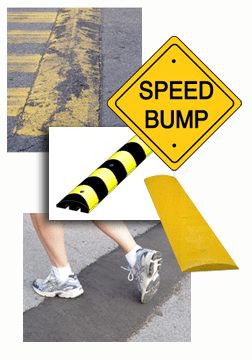 Figure 2 - Speed bumps may cause potential damage to vehicles and create tripping hazards