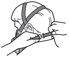 Procedure for putting on a half-facepiece respirator