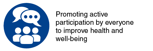 Promoting active participation by everyone to improve health and well-being