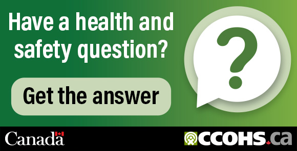 Have a health and safety question? White on green badge