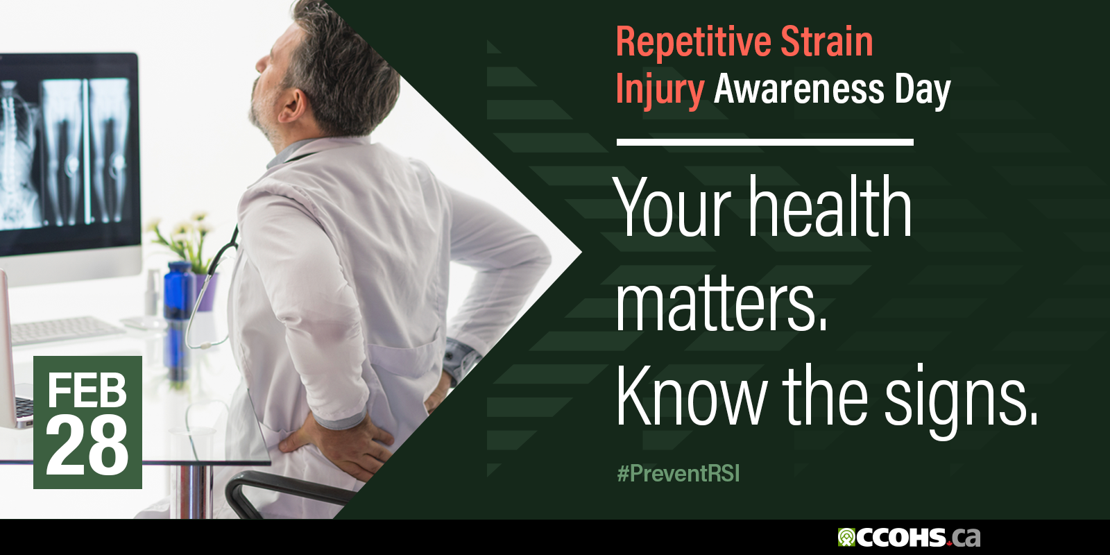 International Repetitive Strain Injury (RSI) Awareness Day. Because your health matters, too.