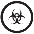 Biohazardous infectious materials pictogram.