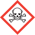 Skull and crossbones pictogram.